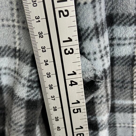 Tommy Hilfiger Blue Plaid Fleece Pyjama Pants Size Medium Pockets Pajama Bottoms - Picture 11 of 13